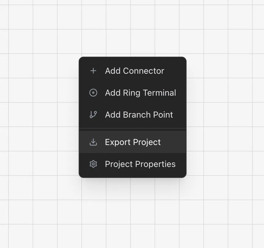 The PDF export button location in the toolbar