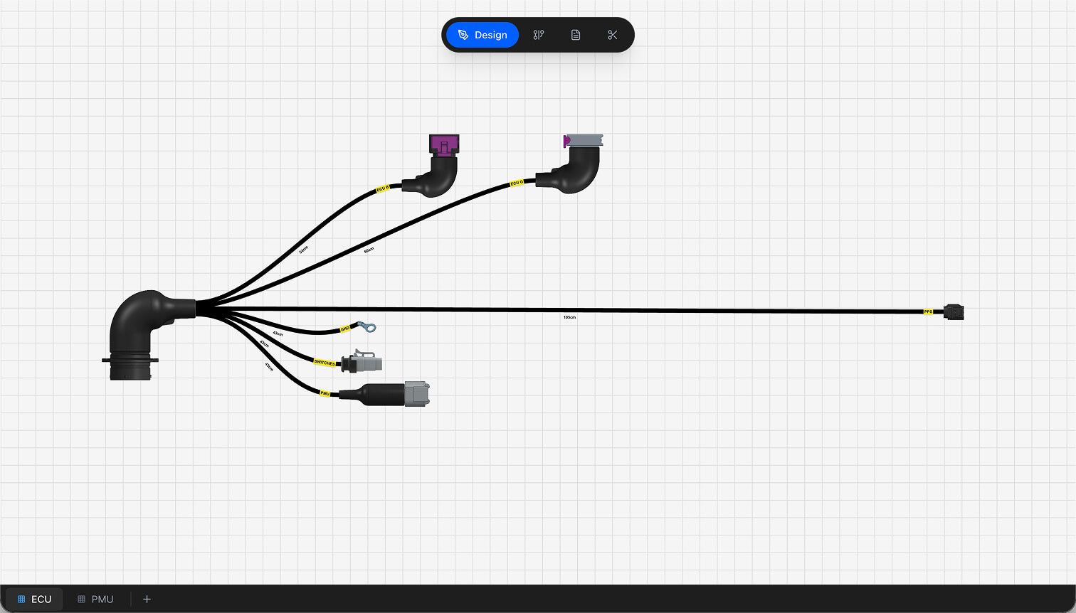 The full project editor showing the canvas, floating toolbar and sheet bar